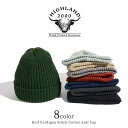 HIGHLAND 2000(nCh2000) V[g Rbg jbgLbv / b`Lbv / Ђ / jbgX / Y fB[X / CMX / HALF CARDIGAN STITCH KNIT CAP COTTON