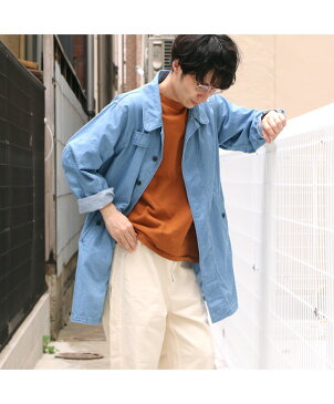 JAPAN BLUE JEANS(ジャパンブルージーンズ) CODE:SILVER / RJB4310S 4.5oz デニム ブリーチ加工 ミリタリー コート / メンズ / ライトオンス 薄手 / 岡山 日本製