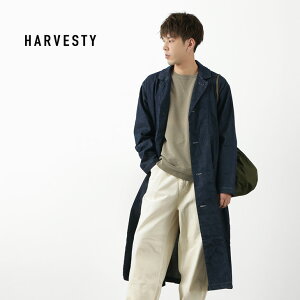 HARVESTY（ハーベスティ） 8oz ノンフェイド デニム オーバーコート / メンズ レディース / インディゴ / 色落ちしない / ロングコート ライトアウター / カジュアル / ライトオンス / 日本製 / A32101 / 8oz NON-FADE DENIM OVER COAT