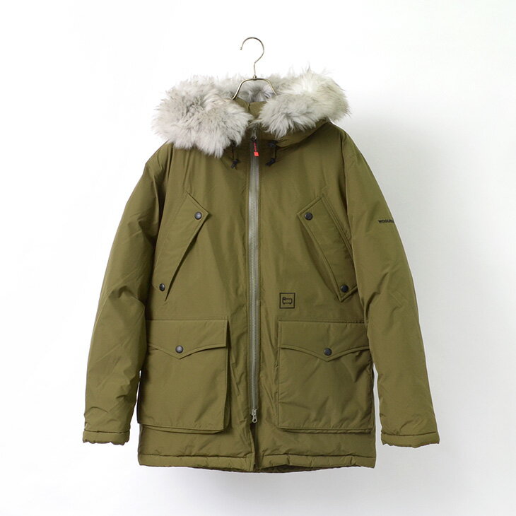 【10％OFFクーポン対象】WOOLRICH（ウールリッチ） ウォータープルーフ ライトダウン ミドル パーカー / アークティックパーカ / メンズ / フード / アウトドア タウンユース / パーテックス シールドプラス / 透湿 防水 撥水 / 軽量 / WJOU0069