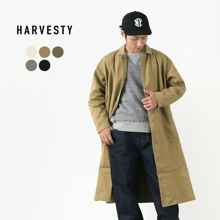 HARVESTY(ハーベスティ) チノクロス オーバーコート / ロングコート / ライトアウター / メンズ レディース / コットン / 日本製 / A31...
