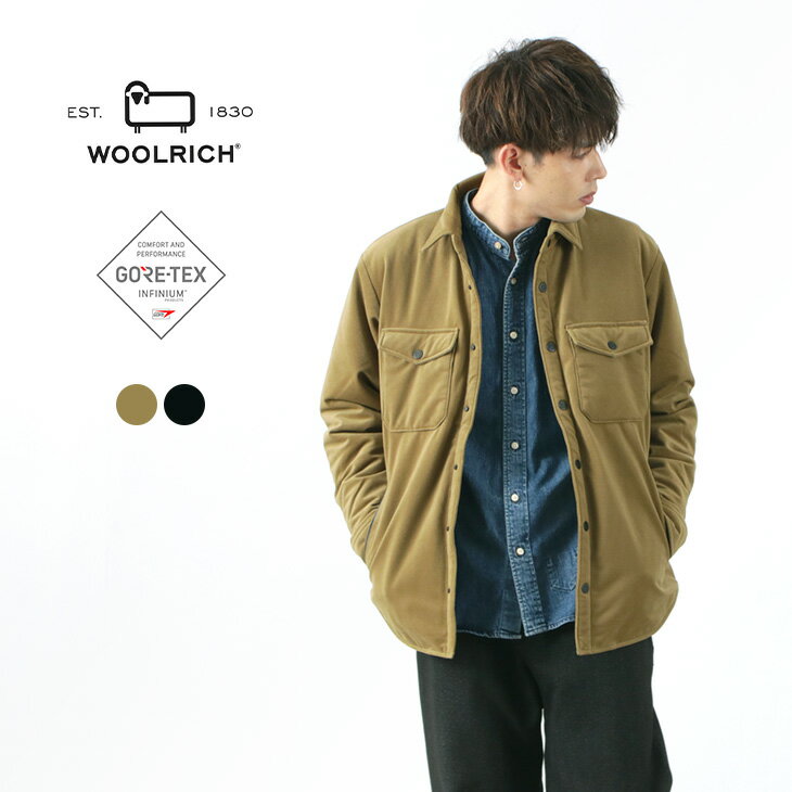 【10％OFFクーポン対象！9月11日01:59まで】WOOLRICH（ウールリッチ） コーデュロイ ゴアテックス インシュレーション シャツ / プリマロフト / ダウンシャツ / メンズ / 防水 防風 透湿 / WJOU0067 / CORDUROY INSULATION SHIRT