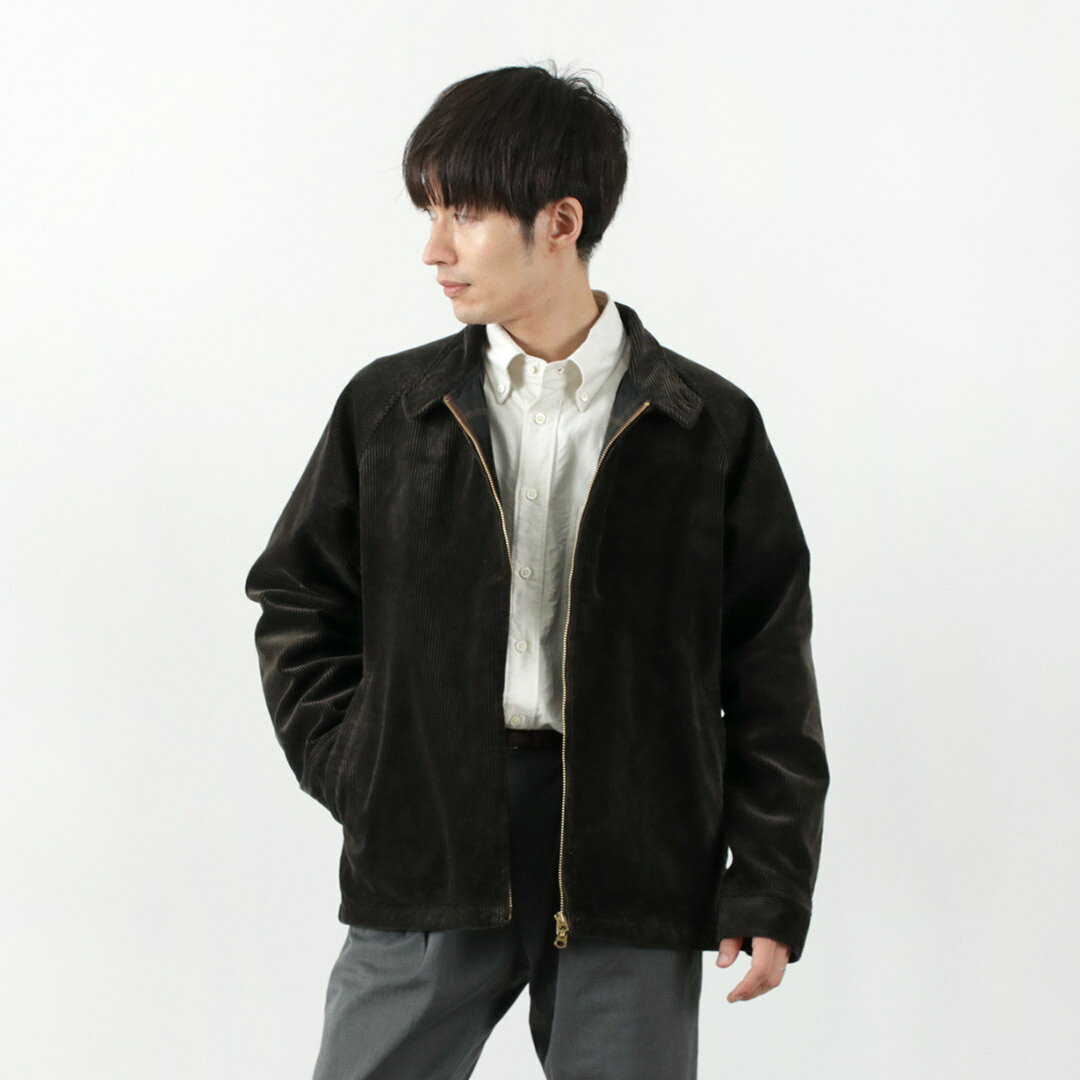 Corduroy Harrington Jacket F2429: Charcoal