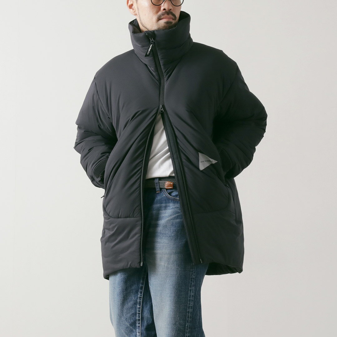 and Wander ブラック ダウンジャケット and wander（アンドワンダー）の「【Gramicci×and wander】DOWN JACKET