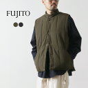【10%OFFクーポン対象】FUJITO(フジト) スキーベスト ウールサージ / メンズ アウター ベスト 前開き 中綿 日本製 Ski Vest