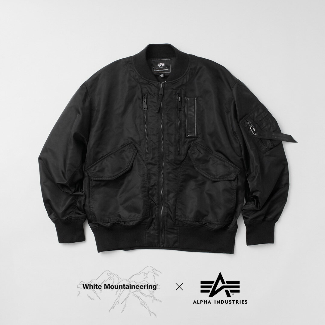 【10％OFFクーポン対象】WHITE MOUNTAINEERING（ホワイトマウンテニアリング） アルファインダストリーズコラボ MA-1ジャケット / メンズ ジャケット ミリタリー ライトアウター WM×ALPHA INDUSTRIES MA-1 JACKET