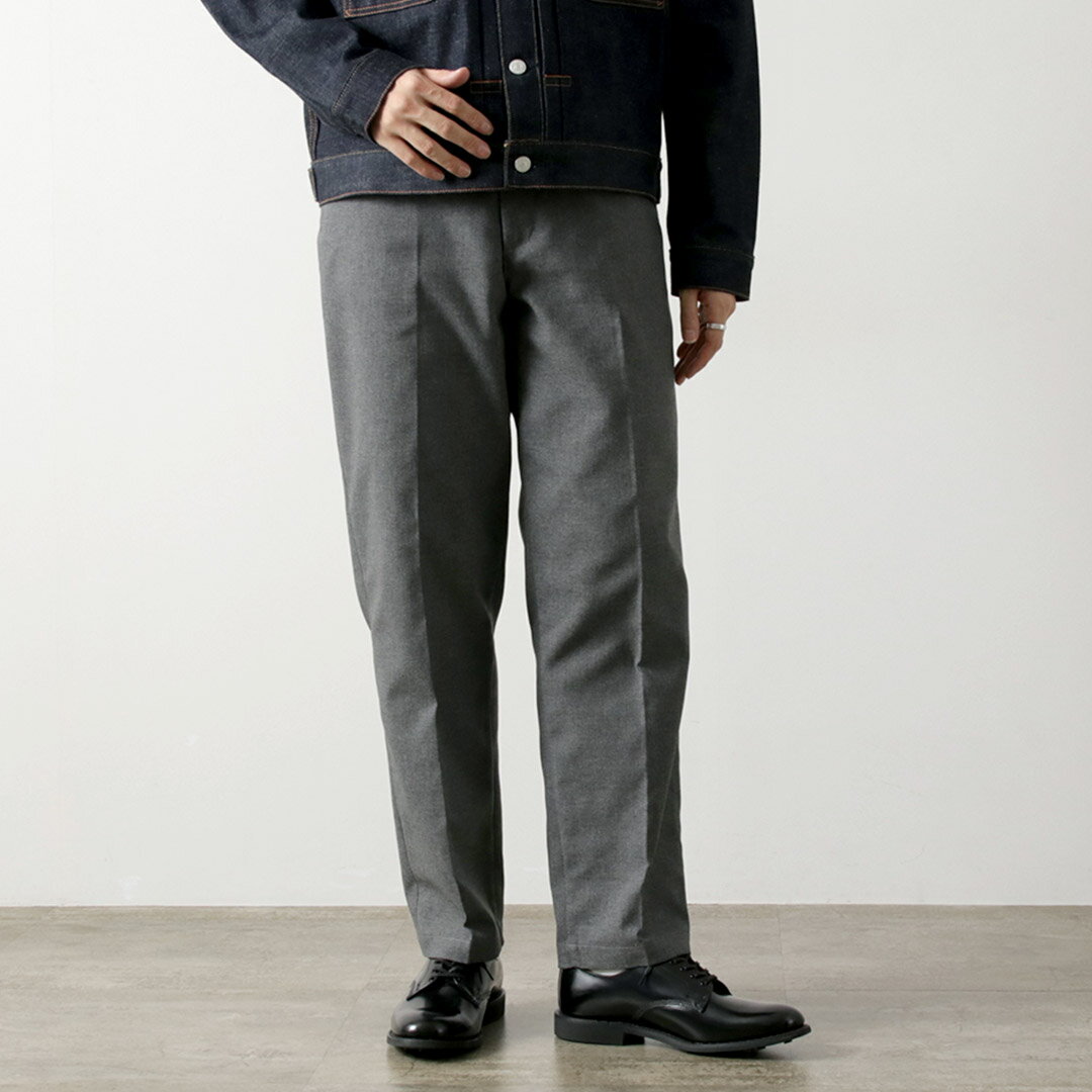 FOB FACTORY（FOBファクトリー） F0538 スタプレ ワイドパンツ / ボトムス テーパード メンズ スラックス 日本製 STA-PREST WIDE PANTS