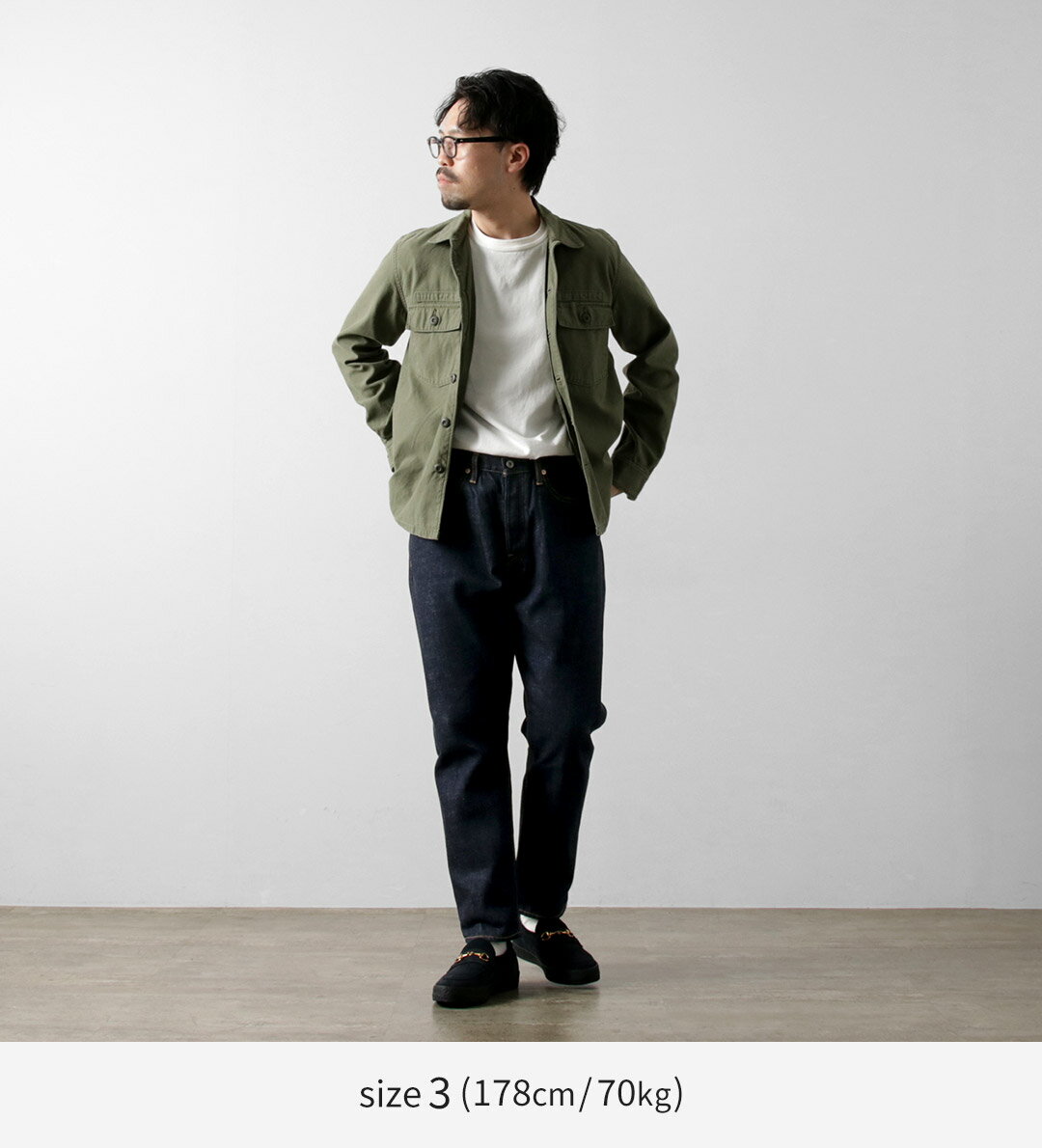 SANCA（サンカ） 15.5オンス デニムテーパード 5Pパンツ / セルヴィッチ ジーンズ メンズ 日本製 岡山 メンズ 15.5OZ DENIM 5P TAPERED FIT USED - Image 3