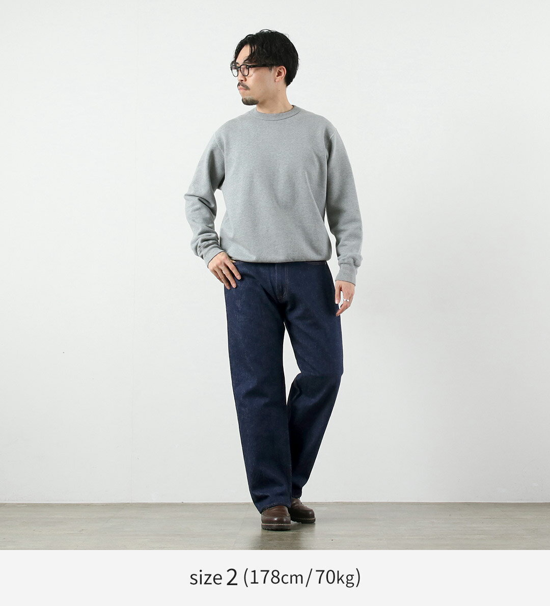 FOB FACTORY（FOBファクトリー） F1147 ワイドデニム5Pパンツ / ジーンズ メンズ ...