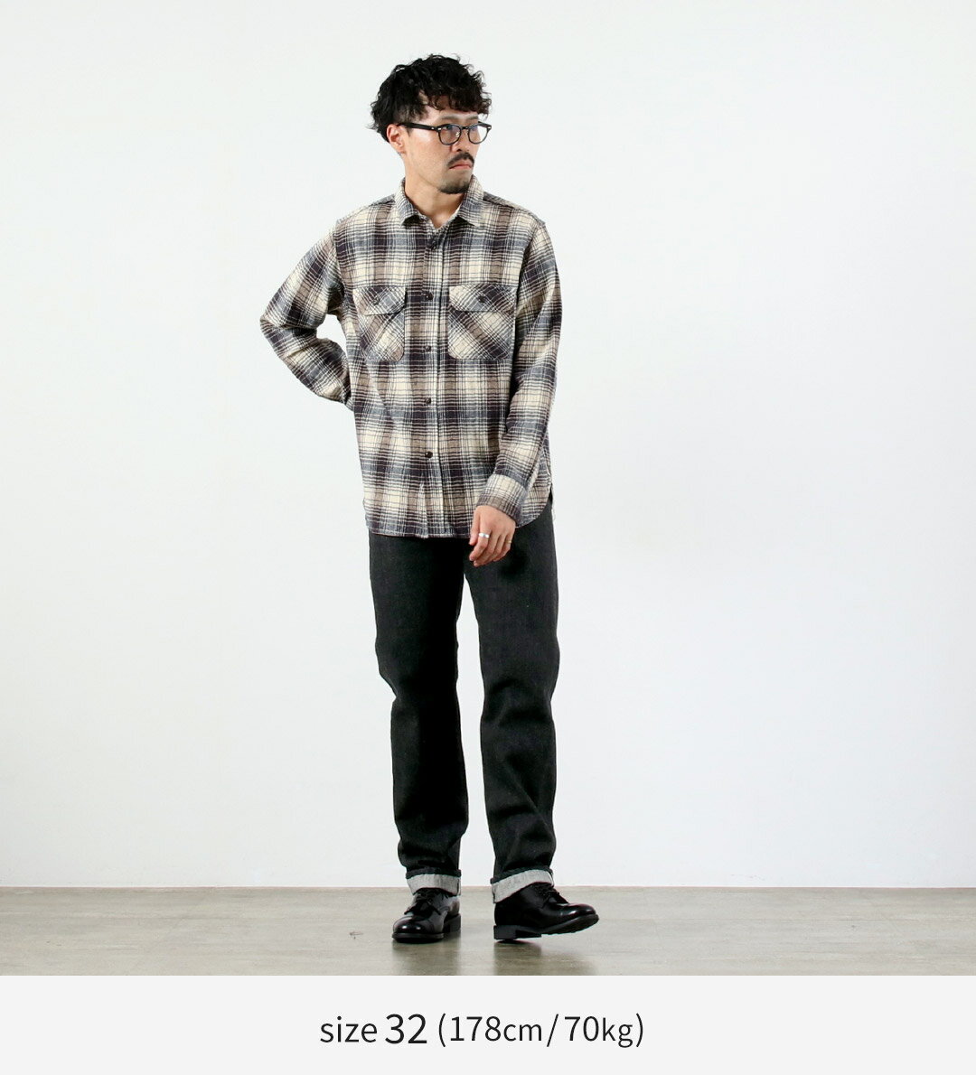 FOB FACTORY（FOBファクトリー） F153 セルヴィッチ デニム テーパード 5Pパンツ /...
