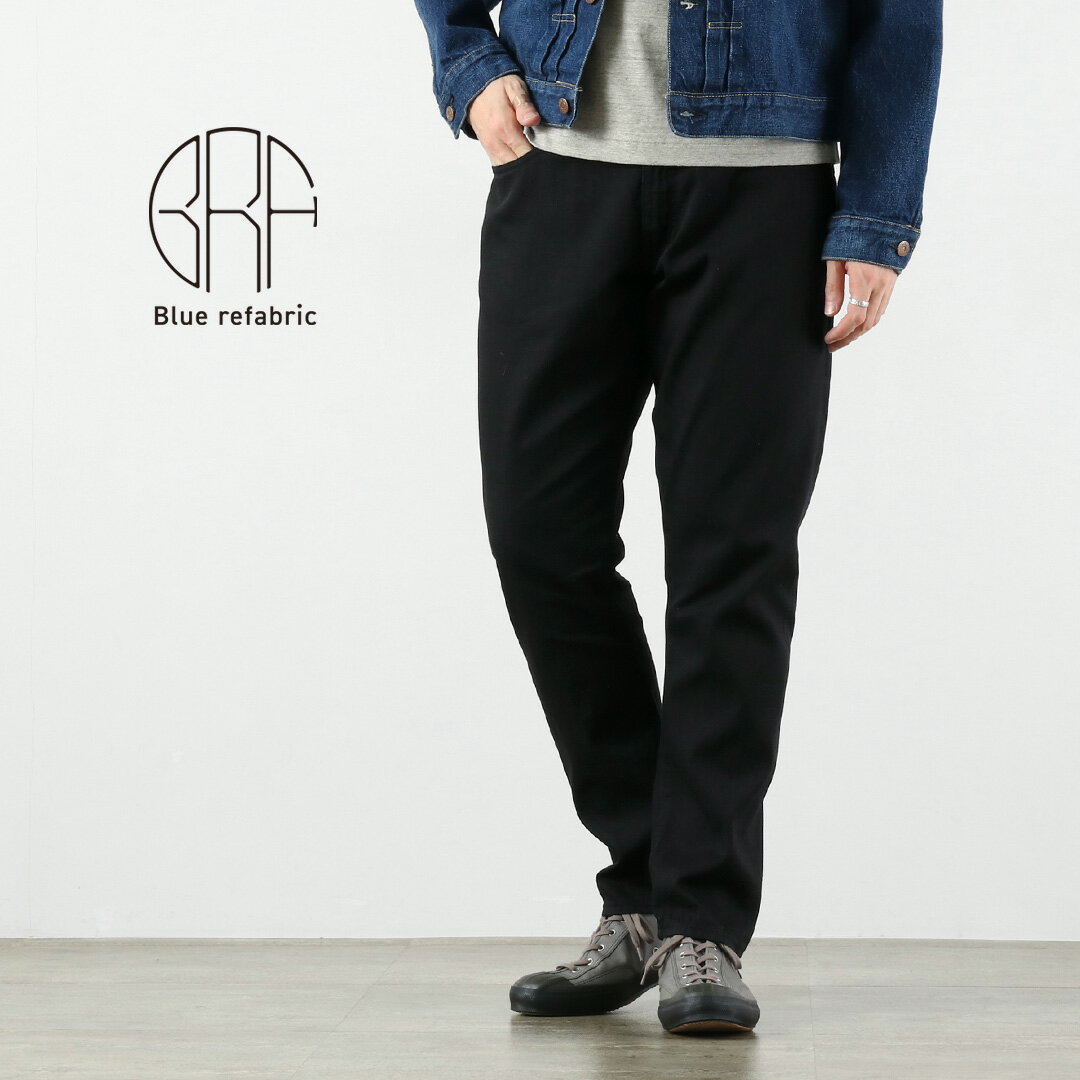 樂天商城 - 【10％OFFクーポン対象】Blue refabric（ブルーリファブリック） 8oz セミワイドテーパード 5Pブラックジーンズ 日本製 / メンズ サマーデニム 夏デニム デニム ジーパン