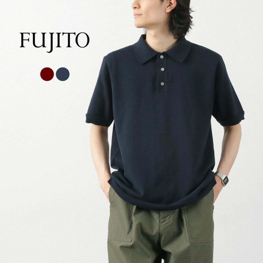 FUJITOʥեȡ ˥åȥݥ  åɥ顼 /  ȥåץ ݥ Ⱦµ   Knit Polo Easy