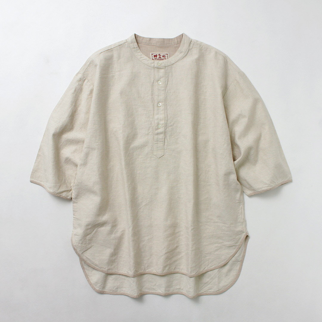 【10％OFFクーポン対象】KEMA DESIGNS（ケマデザインズ） リネン 布帛 ヘンリーネ...