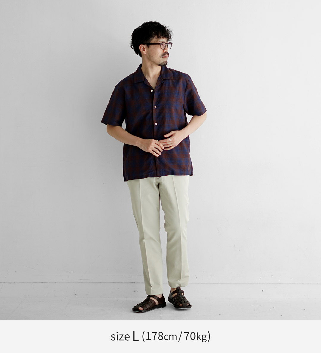 【10％OFFクーポン対象】KEMA DESIGNS（ケマデザインズ） オープンカラー ショートスリーブシャツ / メンズ カットソー 半袖 天然素材 麻 コットン 日本製 Open Collar S/S Shirt