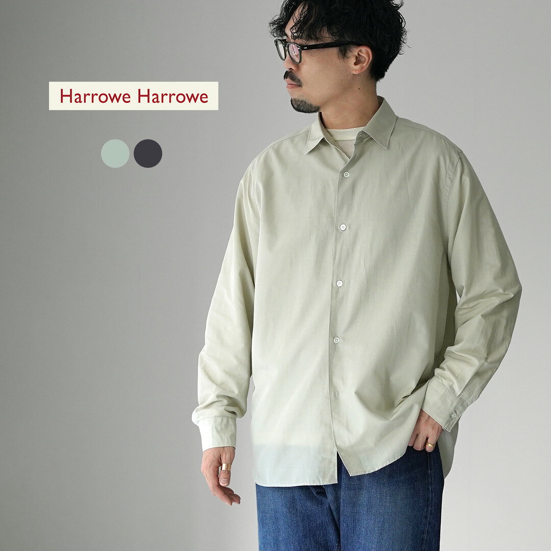 樂天商城 - HARROWE HARROWE（ハロウハロウ） レギュラーカラーシャツ / メンズ 長袖 薄手 無地 日本製
