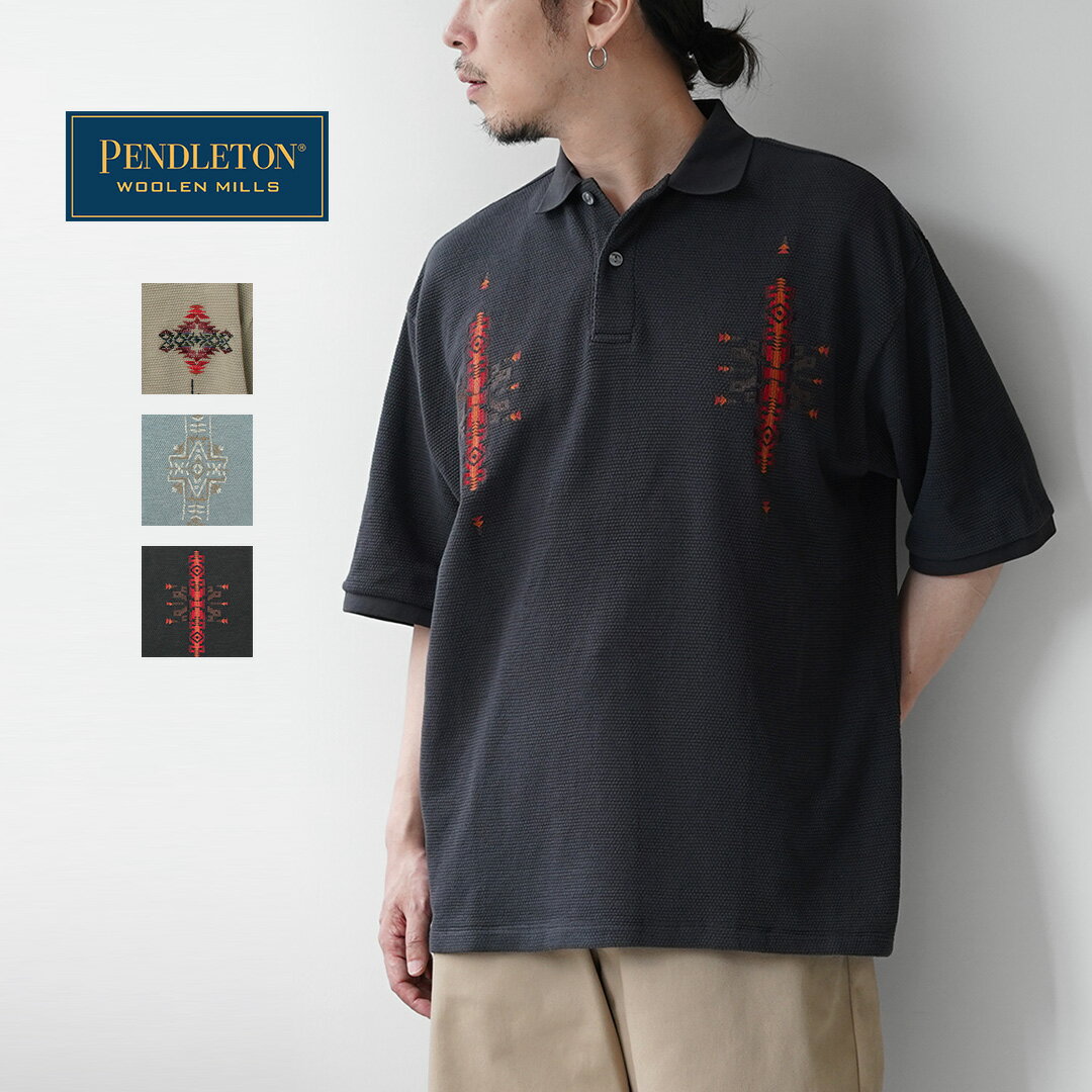 樂天商城 - PENDLETON（ペンドルトン） 鬼カノコ 刺繍ポロシャツ / メンズ 半袖
