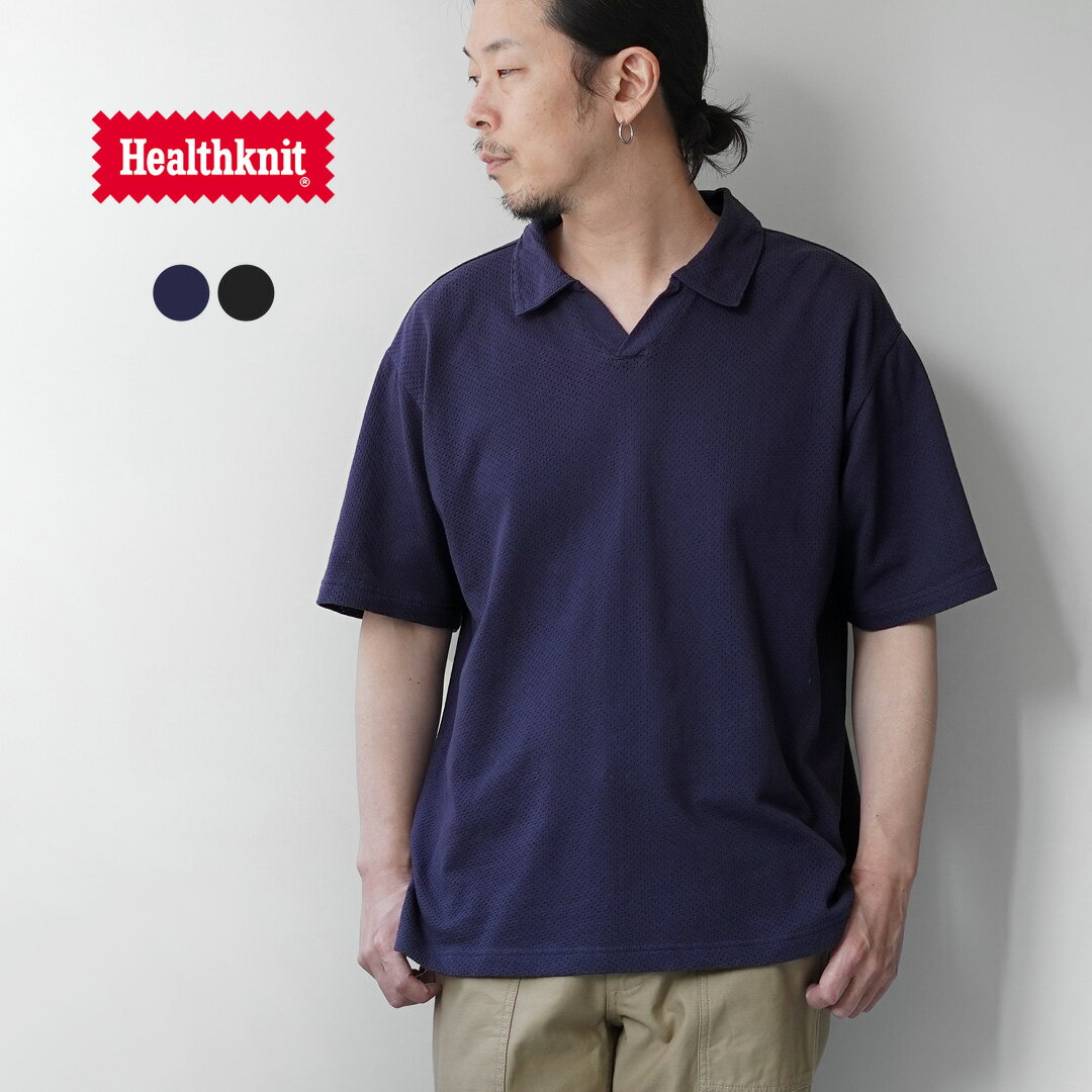 樂天商城 - HEALTHKNIT（ヘルスニット） USコットン メッシュ スキッパーポロ ポロシャツ / 半袖 メンズ