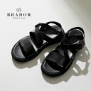【10%OFFクーポン対象】BRADOR(ブラドール) メンズ クロスストラップ レザーサンダル / レザーサンダル シューズ 牛革 本革 leather sandals LILO MAN