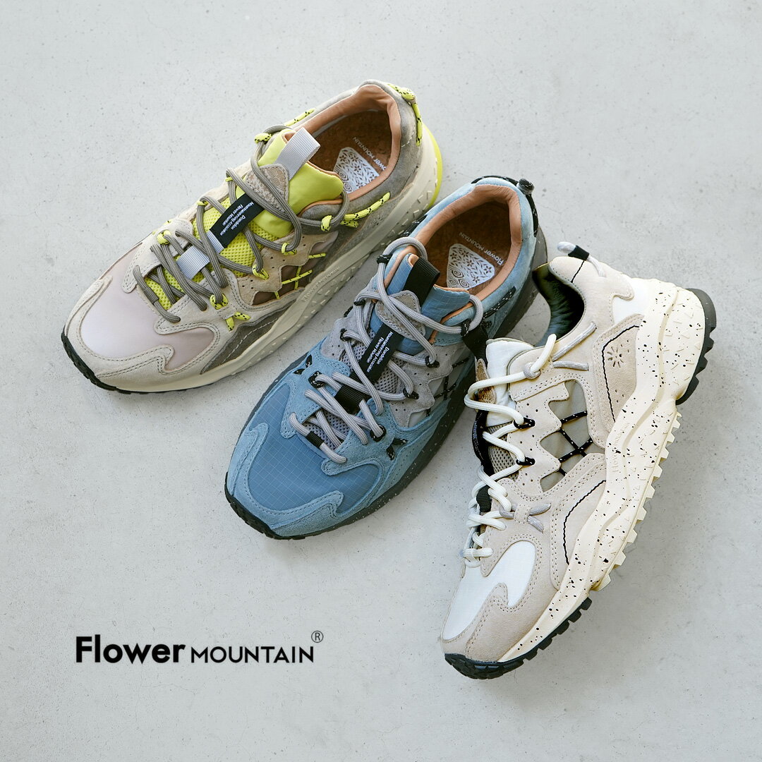 Rakuten - FLOWER MOUNTAIN（フラワーマウンテン） ヤマブシ リップストップナイロン オーバーレイレザー スニーカー / メンズ アウトドア