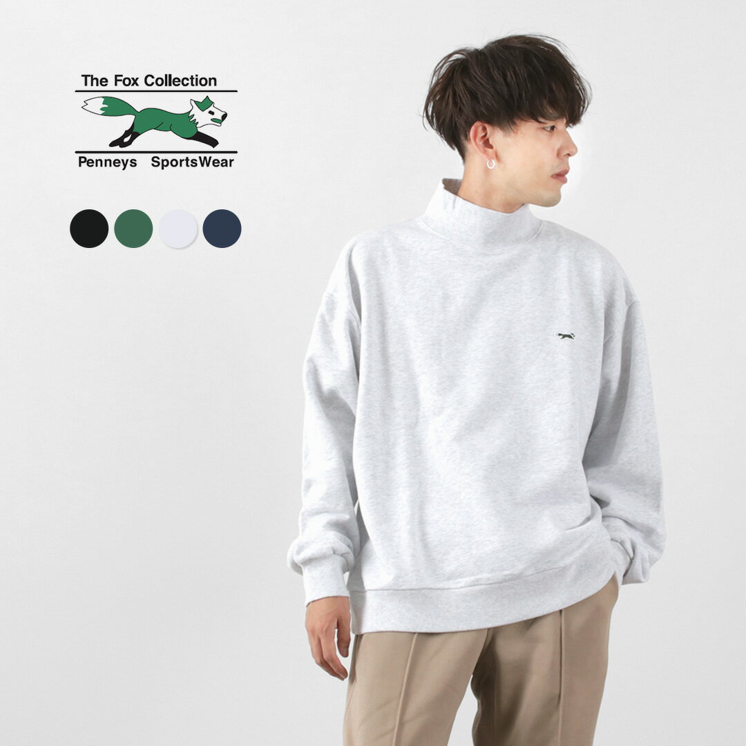 THE FOX（ザ フォックス） フォックス ハイネックスルースウェット メンズ トレーナー トップス モックネック 無地 長袖 ぺニーズ THE FOX HIGH-NECK CREWのサムネイル