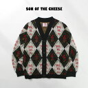 SON OF THE CHEESEiTmo`[Yj Yeah um no jbgJ[fBK / gbvX J[fBK WK[h E[ Y Yeah um no Knit Cardigan