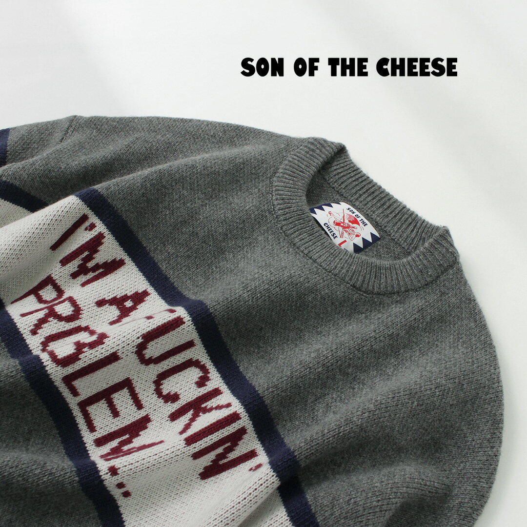 SON OF THE CHEESE（サノバチーズ） IM FUCKING PROBLEM クルーニット / トップス セーター ジャガード ウール メンズ IM FUCKING PROBLEM Crew Knit