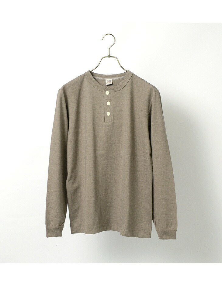 BARNS（バーンズ） カラー別注 小寸編み ヴィンテージ ロングスリーブ ヘンリーネ...