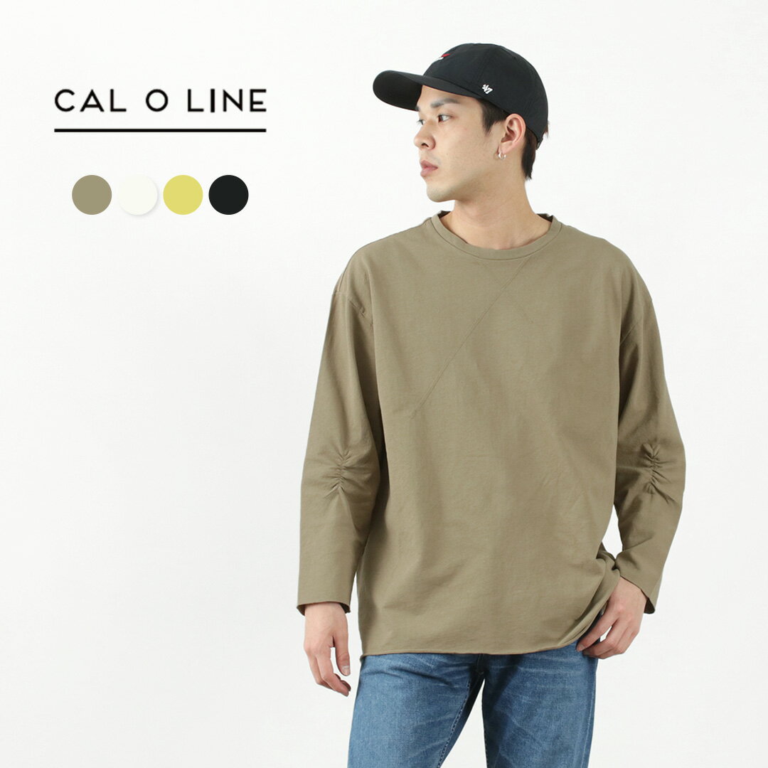 楽天ROCOCO attractive clothing【50％OFF】CAL O LINE（キャルオーライン） インレイ ロングスリーブ Tシャツ / メンズ / 9分袖 / カットソー / 無地 / コットン / 日本製 / CL212-004 / INLAY L/S TEE【セール】