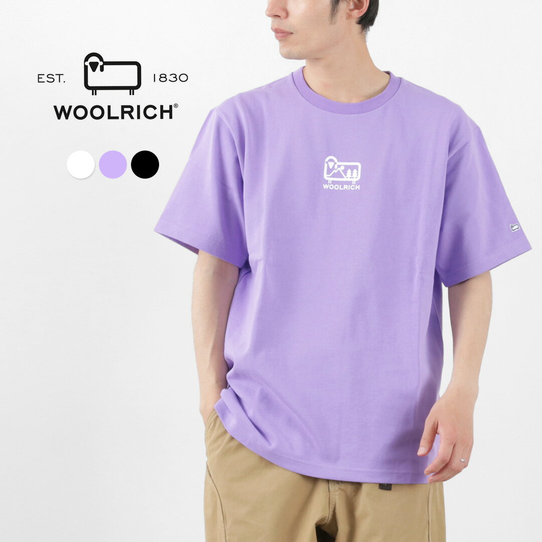 WOOLRICH（ウールリッチ） 8.5ozコットン グラフィックロゴTシャツ / 半袖 ロゴ プリント 厚手 メンズ 8.5oz COTTON GRAPHIC LOGO TEE