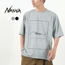 NANGA（ナンガ） ドライミックス フレーム ロゴT / メンズ トップス 半袖 プリント 速乾 UVカット ポリエステル DRY MIX FRAME LOGO TEE