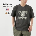 MIXTA（ミクスタ） タビー ステイト Tシャツ / メンズ レディース ユニセックス 半袖 プリント ロゴ 綿 コットン ヴィンテージ風 アメリカ製 TABBY STATE T-SHIRT