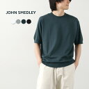 JOHN SMEDLEYiWXh[j V[AChRbg 30Q[W N[lbN jbg / Y gbvX TVc  n  Rbg  CMX sea island cotton 30G crew neck knit