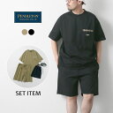 PENDLETON(ペンドルトン) トップス&ショーツ SET / セットアップ メンズ 半袖 Tシャツ ウエストゴム イージーパンツ ルームウェア Tee&Shorts&Bag SET