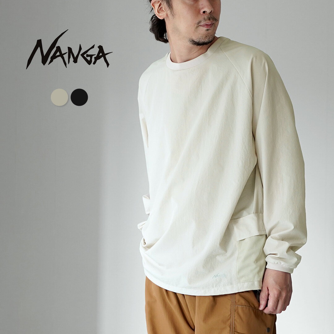 【10％OFFクーポン対象】NANGA（ナンガ） ドットエアー コンフィー ロングスリーブTシャツ / メンズ 長袖 ロンT アウトドア 吸水速乾 ストレッチ
