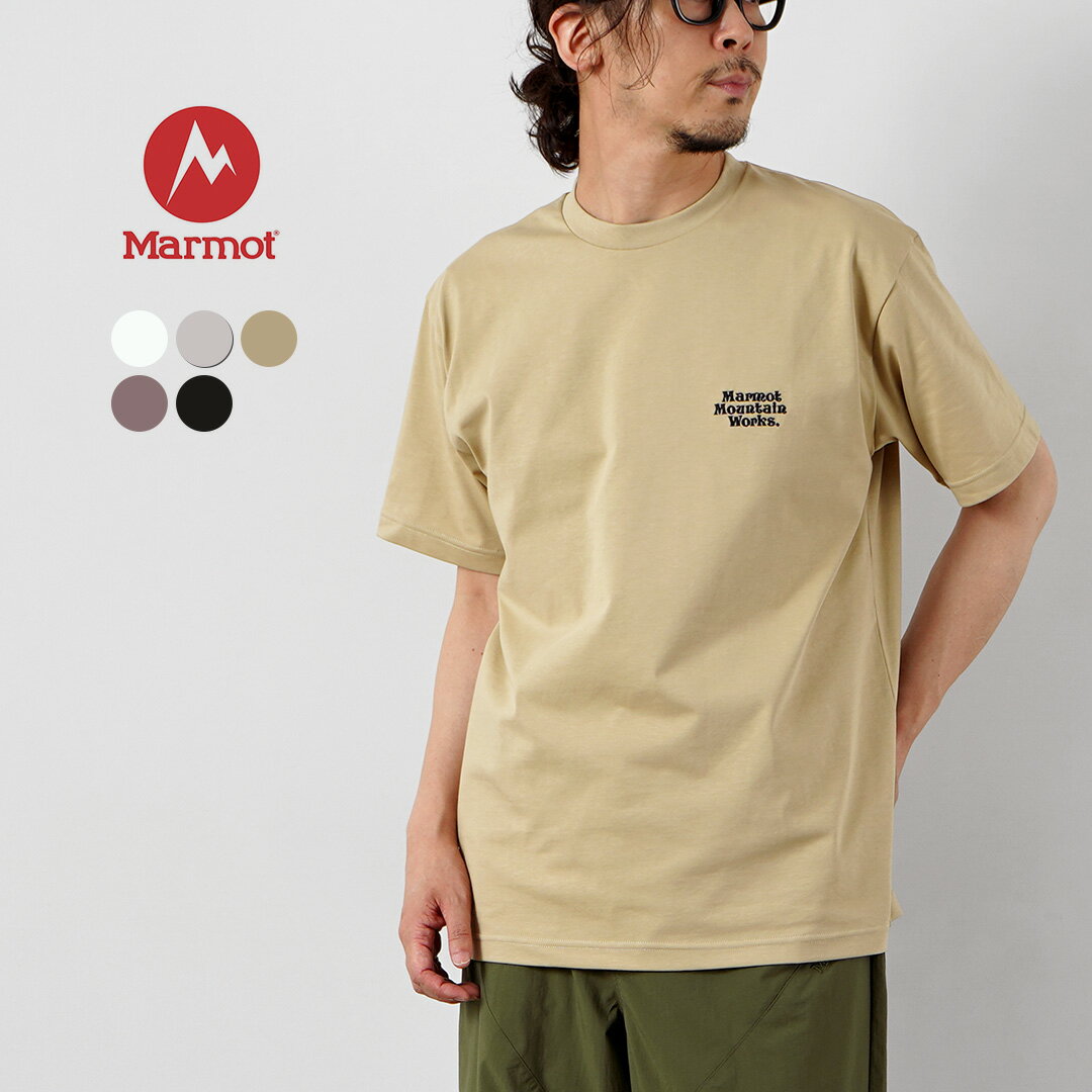Rakuten - 【10％OFFクーポン対象】MARMOT（マーモット） MMW刺繍 Tシャツ / メンズ 半袖 吸水速乾 UVカット 抗菌消臭