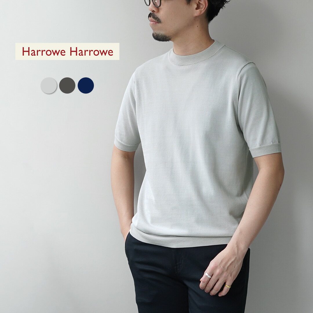 樂天商城 - 【10％OFFクーポン対象】HARROWE HARROWE（ハロウハロウ） 14G アイスコットン スライトリー モックネックTシャツ / 接触冷感 半袖 メンズ