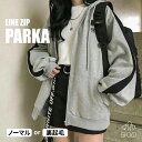 レディース ジップ パーカー 裏起毛 長袖 大きめ アウター ジャケット コート フード ゆったりサイズ