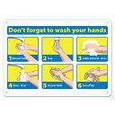 incomdirect ハンドウォッシュサイン（Don't Forget To Wash Your Hands） 7” X 10”_SA5081