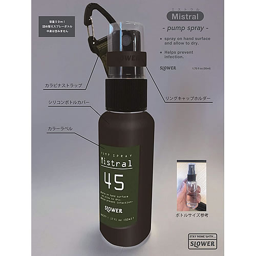 インテリア雑貨rodcontrolのSLOWER スプレーボトル PUMP SPRAY BOTTLE Mistral SLW243~245｜アングル2
