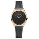 BERING ベーリング ユニセックス腕時計 ウルトラ スリム 31mm ローズゴールド × ブラック 17031-166