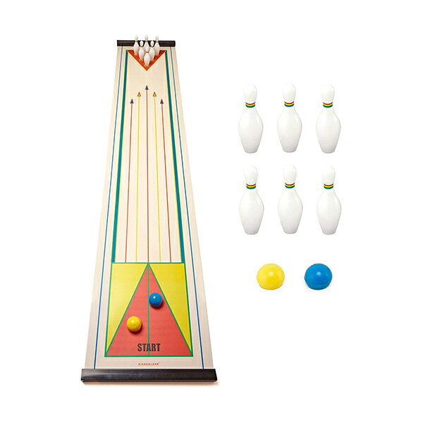 サイズ：W120×D23cm 素材：PP, Iron 生産国：中国ホームパーティーなどで楽しめるテーブルゲーム。 Kikkerland テーブルトップボーリングは、テーブルで楽しめるミニボーリングゲームです。 友達や家族みんなで楽しめるゲームです。人気スポーツのボードゲームなので、ホームパーティーなどで盛り上がること間違いなし。 コンパクトに収納できるので、持ち運びことも可能です