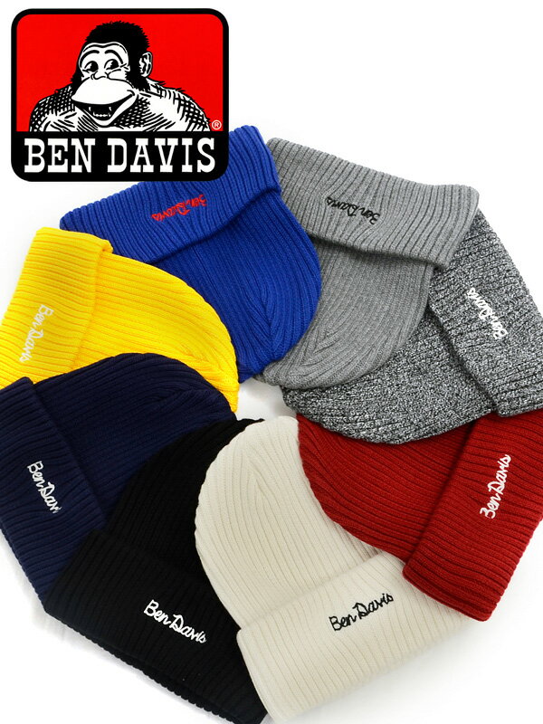 【ネコポス送料無料】 ベンデイビス BEN DAVIS ニットキャップ キャップ 帽子 ニット帽 黄 ...