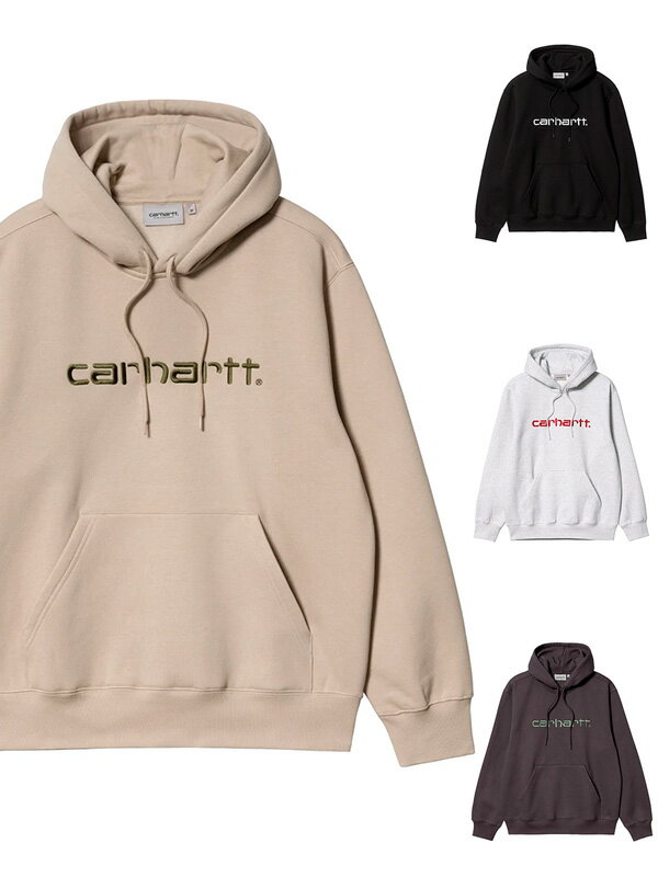 Carhartt WIP カーハート パーカー レディース メンズ おしゃれ かわいい シンプル 大きいサイズ HOODED CARHARTT SWEATSHIRT プルパーカー スウェット 裏起毛 ロゴ刺繍 ワークインプログレス ワンポイント ロゴ ペア I030230