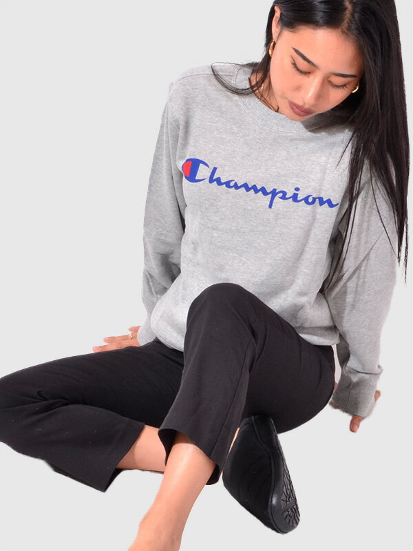 CHAMPION チャンピオン トレーナー スウェット レディース メンズ ユニセックス おしゃれ かわいい カジュアル スポーツ トップス Cロゴ スウェットシャツ ベーシック ルームウェア 部屋着 ジム ダンス 日本規格 C3-Q002
