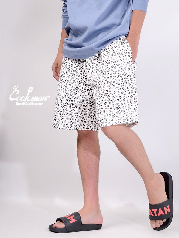 ڥͥݥ̵COOKMAN åޥ եѥ 硼ȥѥ chef pants  ǥ ˽  襤 Chef Short Pants Snow Leopard  硼ѥ ϡեѥ åޥ 쥪ѡ 231-32968