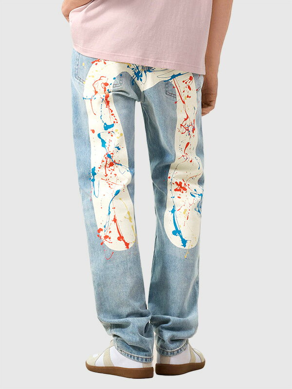 Rakuten - EVISU エヴィス ジーンズ デニムパンツ 大黒 スプラッシュ 2020 レギュラーフィット ボタンフライ SPLASH DAICOCK PRINTED JEANS 2ESHTM6JE105220