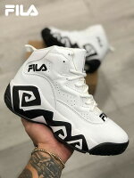 FILA フィラ スニーカー レディース メンズ ユニセックス 白 ホワイト おしゃれ ハイカット MB 復刻 Jamal Mashburn ジャマール マッシュバーン バスケット シューズ バッシュ 靴 トライバル ダンス ストリート スポーツ FHE102-005