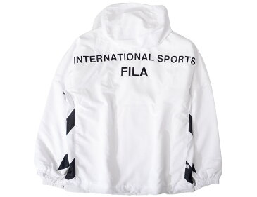 FILA フィラ ジャケット トラックジャケット メンズ レディース ユニセックス 大きいサイズ 白 HERITAGE ヘリテージ ロゴ バイアスストライプ フード パーカー オーバーサイズ ビッグシルエット ジャージ ストリート ダンス FM9701-01