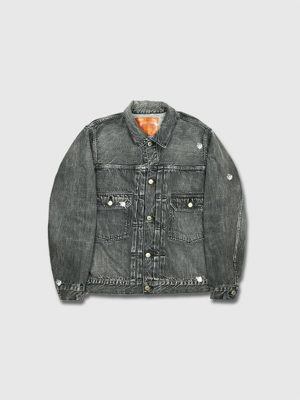 FULLCOUNT フルカウント デニム ジャケット 2102 Dartford Splat Gジャン 2nd モデル 13.7 oz タイプ 2 2102BKHW-SP Type 2 Black Denim Jacket Dartford Splat