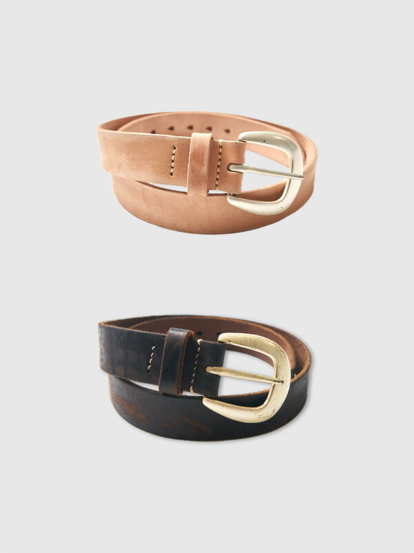 Rakuten - FULLCOUNT フルカウント ベルト 本革 ブランド ビジネス シンプル Wild Leather Garrison Belt 銀泥メッキ 特厚 カウハイド 牛革 経年変化 日本製 30 32 34 36 38 6210